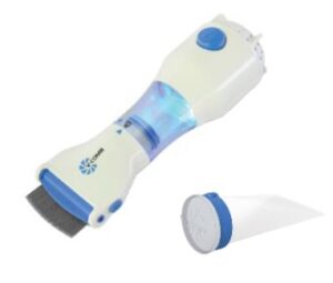 ASPIRATORE PIDOCCHI E UOVA LICETEC V-COMB + 4 FILTRI DI CATTURA MONOUSO + 1 PETTINE