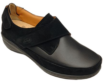 CALZATURA DR SCHOLL REMOVABLE INSOLE ADELINDA SUEDE+ELASTICATED TEXTILE WOMENS BLACK 1 PAIO