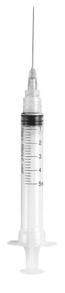 SIRINGA STERILE MONOUSO 5ML CONO LUER CENTRALE INJ-LIGHT CONAGO GAUGE22 1 PEZZO