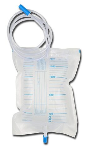 SACCA PER URINA DA 2 LITRI TUBO 130 CM + VALVOLA ANTIREFLUSSO 200 PEZZI