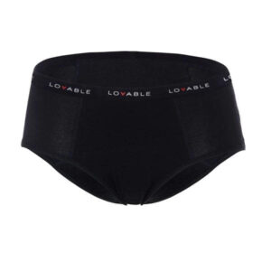 LOVABLE PERIOD PANTIES SLIP FLUSSO MEDIO NERO TAGLIA LARGE