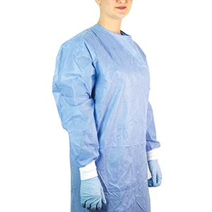 CAMICE CHIRURGICO MONOUSO IN SMS STERILE TERMOSALDATO CON DUE ASCIUGAMANI DRAY PAPER 30X40 7 M 1 PEZZO