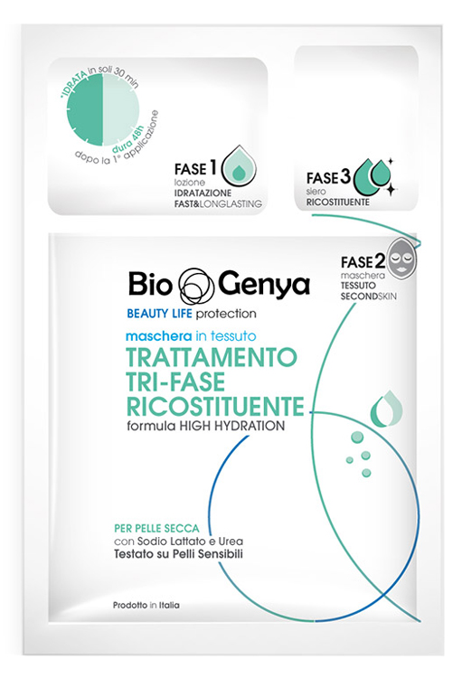 BIOGENYA BEAUTY LIFE PROTECTION MASCHERA IN TESSUTO TRATTAMENTO TRI-FASE RICOSTITUENTE