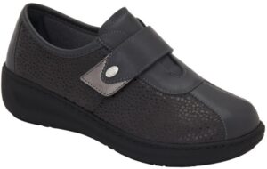 CALZATURA MAGALI' ELASTICATED+LEATHER WOMAN DK GREY ELASTICIZZATO + PELLE 35