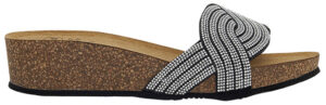 VEGAS LOW MICROFIBRE+STRASS W BLACK 40