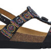 BOGOTA' SANDAL SATIN+BEADS W BLACK/RED 38