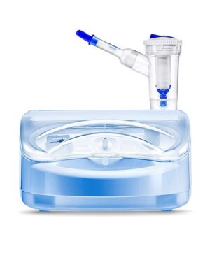 SISTEMA AEROSOL FLAEM NEBULFLAEM PRO USO IN CONTINUO DIMENSIONI 20X30X10CM PESO 2,4KG CON AMPOLLA FR7 DUAL SPEED PLUS BOCCAGLIO FORCELLA NASALE MASCHERINE ADULTO E PEDIATRICA