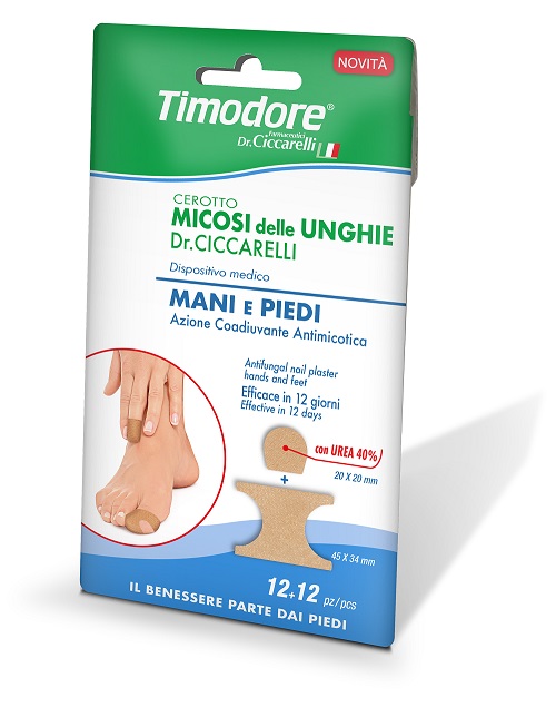 CEROTTO TIMODORE PER MICOSI UNGHIE MANI E PIEDI 12 + 12 PEZZI