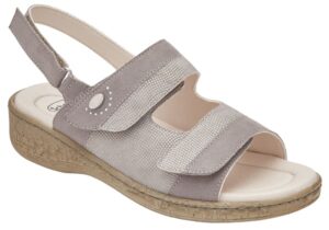CALZATURA MARINELLA SANDAL PRINTED LAM SYNTHETIC+MICROFIBREW LIGHT GREY 36