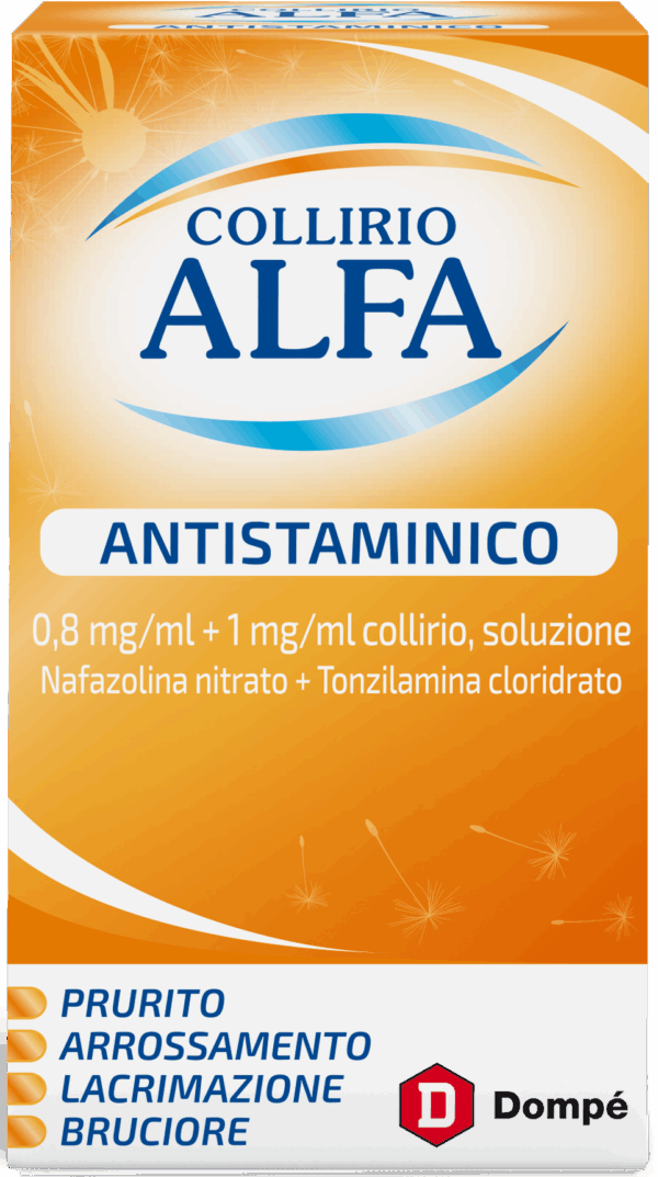 COLLIRIO ALFA ANTISTAMINICO collirio 10 ml 0,8 mg/ml  1 mg/ml