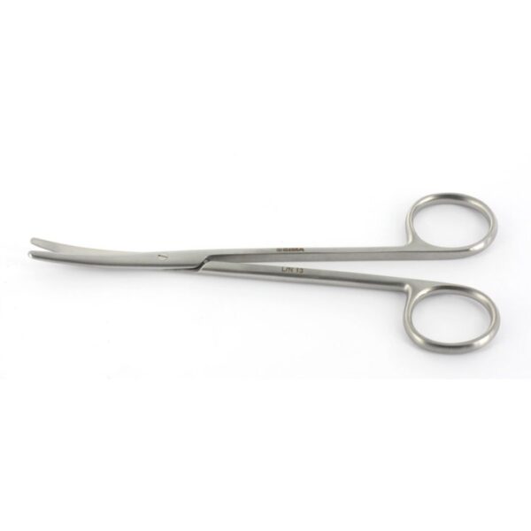 FORBICE METZENBAUM CURVA IN ACCIAIO INOX LUNGHEZZA 14,5CM TAGLIO STANDARD PUNTE SMUSSE