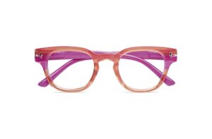 OCCHIALE DA LETTURA PREMONTATO TWINS GOLD FUNK VIOLA-ROSA +2.00