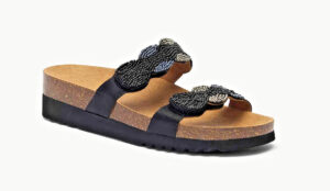 CALZATURA PALMILLA 2 STRAPS SATIN+BEADS W BLACK 36