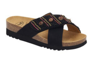 CALZATURA LA SERENA STRAP CANVAS+BEADS BIS W BLACK 38