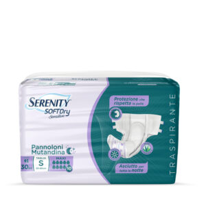 PANNOLONE PER INCONTINENZA SERENITY SOFTDRY SENSITIVE MAXI PLUS TAGLIA LARGE 15 PEZZI