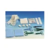 KIT PER SUTURA 1 CON TELO PINZA CHIRURGICA PORTAGHI PINZA ANATOMICA PINZA ANELLI PINZA KELLY GARZA 8 STRATI 7,5X7,5CM TAMPONI GUANTI LATTICE MEDIUM TELO TNT/PE 32X50CM SACCHETTO