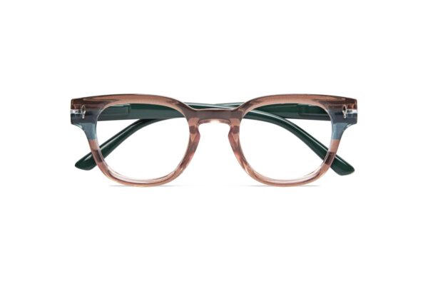 OCCHIALE DA LETTURA PREMONTATO TWINS GOLD FUNK MARRONE-VERDE+2.00