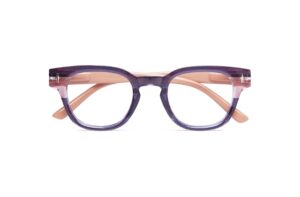 OCCHIALE DA LETTURA PREMONTATO TWINS GOLD FUNK VIOLA-ROSA +3.50