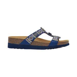 CALZATURA BOGOTA' SANDAL SATIN+BEADS+SYNTHETIC W NAVY BLUE 38