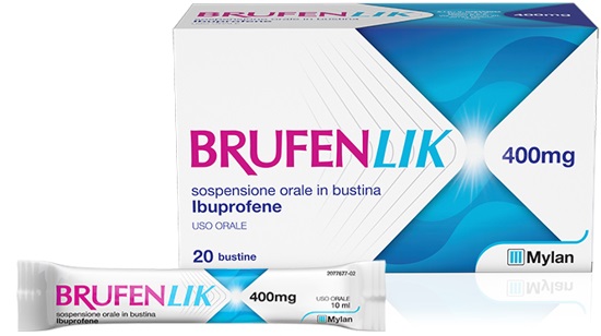 BRUFENLIK 20 bust orale sosp 400 mg 10 ml