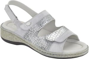 CALZATURA MARINELLA SANDAL PRINTED LAM SYNTHETIC+MICROFIBREW LIGHT GREY 37