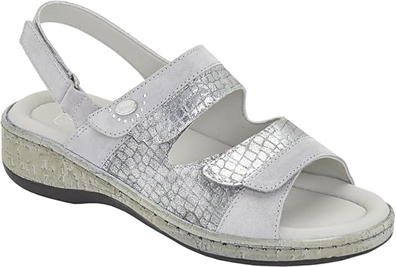 CALZATURA MARINELLA SANDAL PRINTED LAM SYNTHETIC+MICROFIBREW LIGHT GREY 37