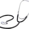 FONENDOSCOPIO PER ADULTO IN ALLUMINIO TESTA PIATTA DIAMETRO47 MM SINGOLO TUBO LUNGHEZZA 60 CM COLORE NERO