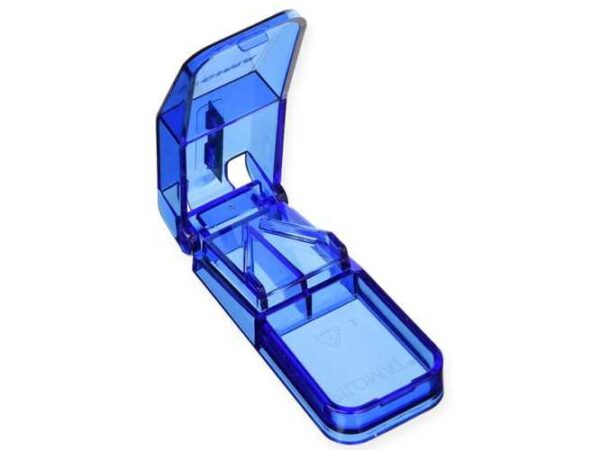 TAGLIAPILLOLE IN MATERIALE ATOSSICO E INFRANGIBILE LAMA IN ACCIAIO INOX CON SPAZIO PORTAPILLOLE SENZA SCATOLA