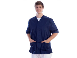 CASACCA CON BOTTONI-COTONE/POLIESTERE UNISEX M BLU